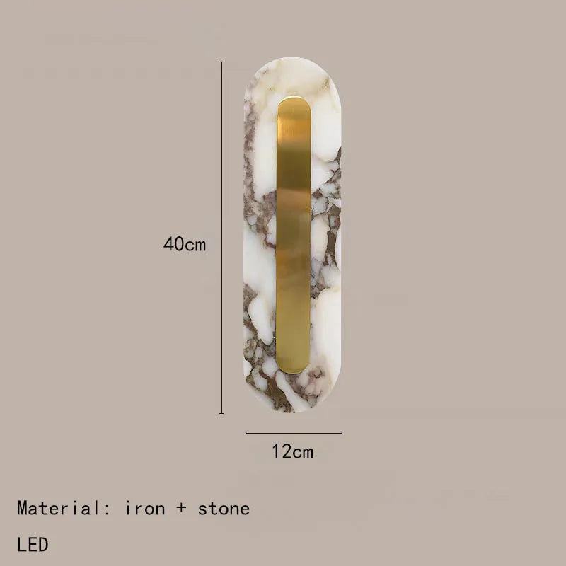 Axyaa Gold Marble LED Wall Light for Home and Business Decor