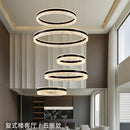 Axyaa Stainless Steel LED Chandelier for Nordic Home Decor & Dining Room Lighting