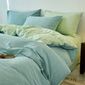 Axyaa 100% Cotton Yarn-Dyed 4-Piece Duvet Set - Ultra-Soft Bedding