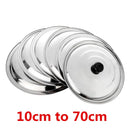 Axya Stainless Steel Glass Lid for Cooking Pot Wok - Kitchen Cookware Round Cover