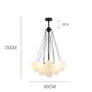 Axyaa Bubble Glass Ball Chandelier: Bedroom Pendant Lamp with E27 Bulb