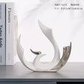 Axyaa European Ceramic Phoenix Ornament Set for High-End Home Decor