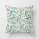Axyaa Mint Green Geometric Print Lumbar Pillowcase