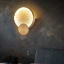 Axyaa Marble Copper Wall Lamp: Modern LED Indoor Lighting for Living Room & Bedroom