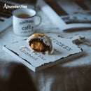 Axya Retro Wood Noodle Board for Breakfast, Letter Print, Storage Tray, Photography Props