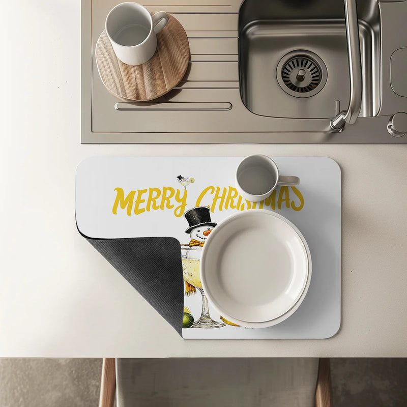 Axyaa Coffee Mat: Fast Drying Dish Draining Mat for Kitchen and Bathroom