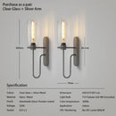 Axyaa Ribbed Glass Nordic Wall Lamp E27 for Dining Hotel Bedroom