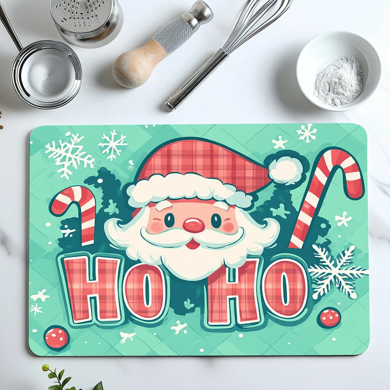 Axyaa Christmas Kitchen Draining Mat - Absorbent & Anti-Slip