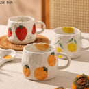 Axya Glazed Strawberry Doodle Kids Ceramic Coffee Cup