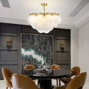 Axyaa Modern Glass Chandelier for Home Luxury Decor Lighting