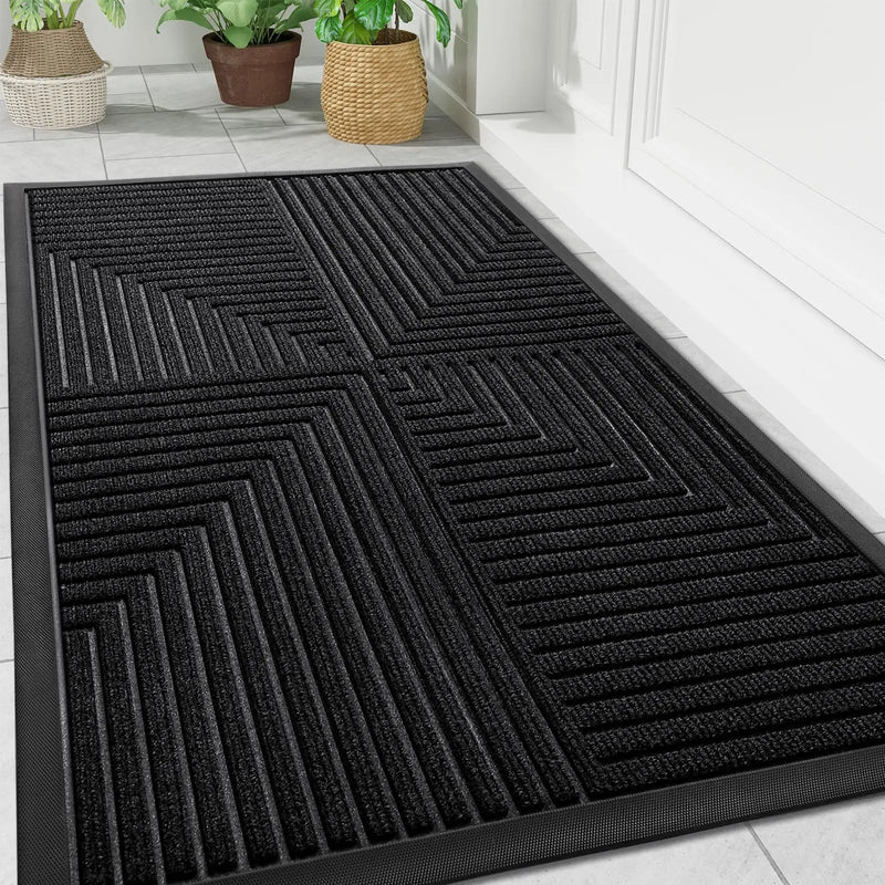 Axyaa Rubber Entrance Doormats: Non-slip Heavy Duty Outdoor Mats