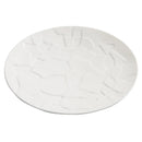 Axyaa Designer White Ceramic Flat and Round Plate Set for Home Cooking