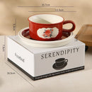 Axyaa Ceramic Latte Coffee Cup Set with Saucer - Household Restaurant Tea Mug