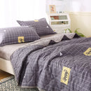 Axyaa Quilted Summer Quilt Set: Soft, Breathable, Washable Double Blanket with Pillowcase