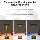 Axyaa Wireless Dimmable Retro Table Lamp - Rechargeable Touch Desk Lamp