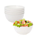 Axyaa White Vertical Grain Bowl Set - 8pcs Reusable Plastic Meal Bowls