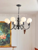 Axyaa Pearl Black Chandelier: Bauhaus High-End Minimalist Luxury