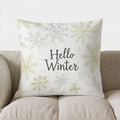 Axyaa Christmas Tree & Snowflake Pillow Cover for Sofa, Bedroom, Car
