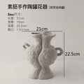 Axyaa Embryo Ceramic Vase Retro Desktop Decor Flower Arrangement Ornament Pot