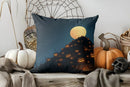 Axyaa Halloween Pillow Cover - Ghosts & Hats, Pumpkins Design for Sofa, Bedroom, Car