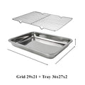 Axyaa Stainless Steel Bakeware Set Kitchen Utensils Storage Tray Cooling Rack