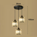 Axyaa Crystal Chandelier Ceiling Light Luxury Modern Pendant Lamp Living Room Bedroom Lighting