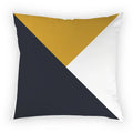 Axyaa Geometric Yellow Print Polyester Cushion Cover - 45x45cm