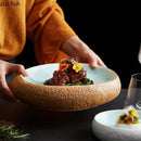 Axyaa Oval Ceramic Dinner Dishes Set - Modern Tableware for Home, Restaurant, and Hotel
