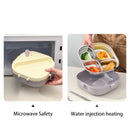 Axyaa Stainless Steel Square Lunch Box with Compartments and Cutlery