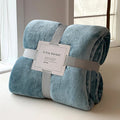 Axyaa Luxury Flannel Travel Blanket: Lightweight, Soft, Non-shedding, Colorfast Multipurpose Blanket