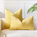 Axyaa Chenille Cushion Cover Solid Color Elegant Square 45x45cm 50x50cm