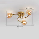Axyaa Glass Ball LED Chandelier for Home Decor Lighting in Living Room and Bedroom