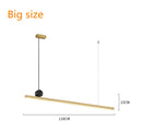 Axyaa Brass Line Strip Pendant Lamp - LED Linear Light Fixture