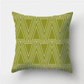 Army Green Geometric Printed Pillowcase by Axyaa for Living Room and Bedroom Decor