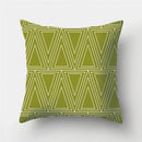 Army Green Geometric Printed Pillowcase by Axyaa for Living Room and Bedroom Decor