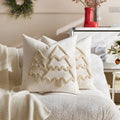 Embroidered Christmas Tree Cushions Cover - Axyaa Branded Festive Pillowcase