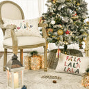 Christmas Green Linen Pillowcase by Axyaa - Festive Holiday Cushion Cover