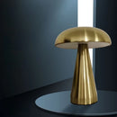 Axyaa Golden Mushroom LED Desk Lamp with USB Charging and Touch Switch
