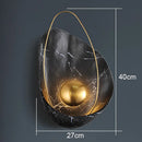 Axyaa Nordic Marble Shell Wall Sconce for Living Room Bedroom Decor