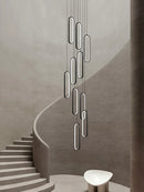 Axyaa Oval Nordic Chandelier for Villa Living Room Dining Bedroom Stairs