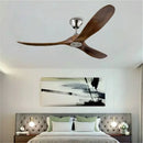 Axyaa Retro Solid Wood Ceiling Fan with Variable Frequency for Dining & Living Room