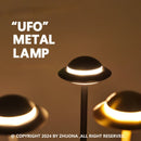 Axyaa Flying Saucer Metal Desk Lamp with USB Charging, LED Night Light
