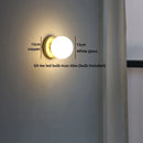 Axyaa Modern Nordic LED Wall Light White Ball Lampshade Bedside Applique Murale