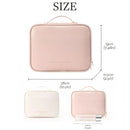 Axyaa Elegant Makeup Bag: Large Capacity, Handle, Travel-Friendly Cosmetic Organizer
