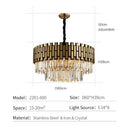 Axyaa Luxury Crystal Ceiling Chandelier Pendant Light for Living Room Kitchen Island