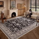 Axyaa Soft Carpet Large Area Rug, Retro Style Living Room Décor, Washable & Anti-slip