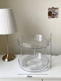 Axyaa Rotating Acrylic Cosmetic Storage Organizer Box for Makeup and Skincare