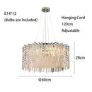Axyaa Modern Crystal LED Chandeliers in Chrome/Gold for Elegant Decor