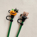 Axyaa Pumpkin Silicone Straw Cover for Starbucks Sippy Tumbler - Reusable & Dust Stopper