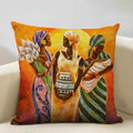 Axyaa African Woman Ethnic Cushion Cover 45x45cm